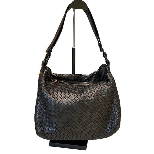 Bottega Veneta Black Intrecciato Box Bag