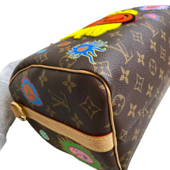 Louis Vuitton x Yayoi Kusama Speedy 25 Bandoulière - "Faces" Monogram - Microchip