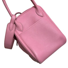 Hermès Lindy 30 Shoulder Bag - Rose Azalée Taurillon Clemence Palladium Hardware