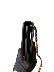 Chanel Classic Wallet On Chain (WOC) - Black Grained Calfskin Caviar with Gold Hardware