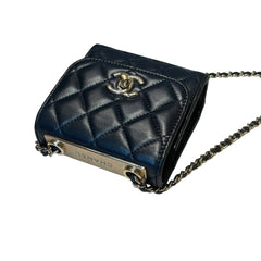Chanel Mini Trendy CC Flap Bag - Black Lambskin with Gold-Tone Hardware