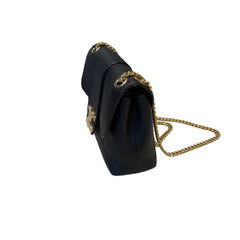 Celine Teen Victoire Bag in Black Grained Calfskin - Triomphe Metallic Closure