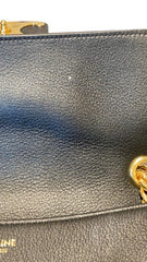 Celine Teen Victoire Bag in Black Grained Calfskin - Triomphe Metallic Closure