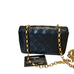 Vintage Chanel Mini Rectangular Flap Bag - Black Lambskin & 24K Gold Plated Hardware