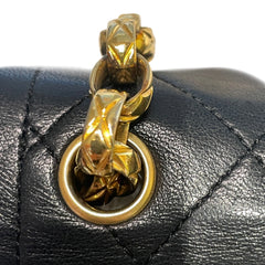 Vintage Chanel Mini Rectangular Flap Bag - Black Lambskin & 24K Gold Plated Hardware