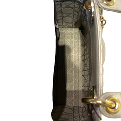 Christian Dior Mini Lady Dior Bag - Pearlescent Grey Cannage Lambskin