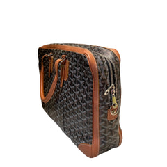 Goyard Ambassade MM Briefcase - Black & Tan Goyardine (15" Laptop Bag)