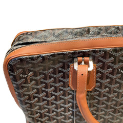 Goyard Ambassade MM Briefcase - Black & Tan Goyardine (15" Laptop Bag)