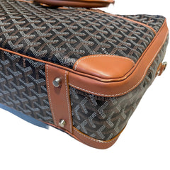 Goyard Ambassade MM Briefcase - Black & Tan Goyardine (15" Laptop Bag)