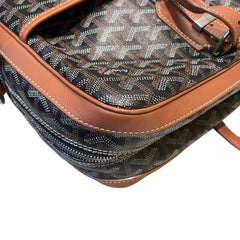 Goyard Ambassade MM Briefcase - Black & Tan Goyardine (15" Laptop Bag)