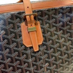 Goyard Ambassade MM Briefcase - Black & Tan Goyardine (15" Laptop Bag)