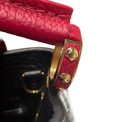 Louis Vuitton Capucines Mini - Black & Red Taurillon Leather (20cm)
