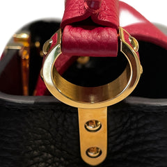 Louis Vuitton Capucines Mini - Black & Red Taurillon Leather (20cm)