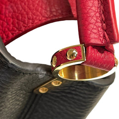Louis Vuitton Capucines Mini - Black & Red Taurillon Leather (20cm)