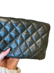 Chanel 22K Dark Green Lambskin Mini Flap Bag with Adjustable Gold Ball