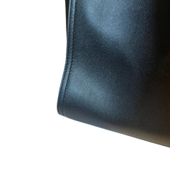 Chanel Black Grained Calfskin Studded Deauville Tote - Large Shopping Bag