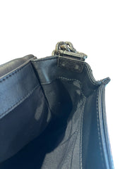 Chanel Large Le Boy Bag - Black Calfskin with Multi-Strand Draped Chains