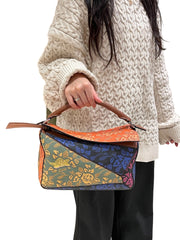 LOEWE Puzzle Bag Medium - Limited Edition "Angel & Floral" Leather Marquetry
