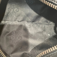 Chrome Hearts Mini Barrel Bag - Black Leather with Apple Green Cross Patches