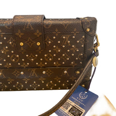 Louis Vuitton Petite Malle Monogram Canvas Studded Trunk Bag
