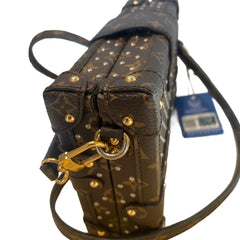 Louis Vuitton Petite Malle Monogram Canvas Studded Trunk Bag