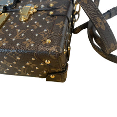 Louis Vuitton Petite Malle Monogram Canvas Studded Trunk Bag