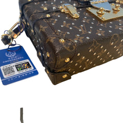 Louis Vuitton Petite Malle Monogram Canvas Studded Trunk Bag