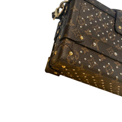 Louis Vuitton Petite Malle Monogram Canvas Studded Trunk Bag