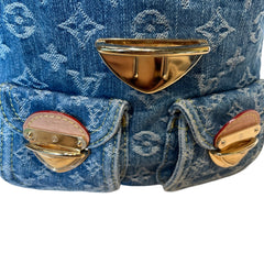 Louis Vuitton Monogram Denim Mini Backpack - Rare Blue Wash & Vachetta
