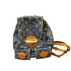 Louis Vuitton Monogram Denim Mini Backpack - Rare Blue Wash & Vachetta