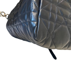 Dior Toujours Medium Bag - Black Macrocannage Calfskin with Gold Hardware