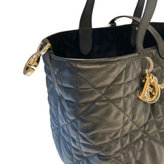 Dior Toujours Medium Bag - Black Macrocannage Calfskin with Gold Hardware