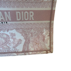 Christian Dior Medium Book Tote - Pink Toile de Jouy Embroidery (36cm)