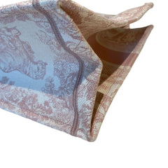 Christian Dior Medium Book Tote - Pink Toile de Jouy Embroidery (36cm)