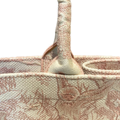Christian Dior Medium Book Tote - Pink Toile de Jouy Embroidery (36cm)