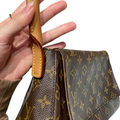 Louis Vuitton Looping MM Shoulder Bag - Monogram Canvas & Arched Handle (29cm)