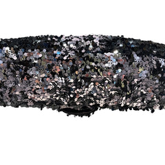 Chanel Mini Flap Bag - Black Floral Sequin & Tweed with Silver Hardware (20cm)