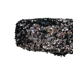 Chanel Mini Flap Bag - Black Floral Sequin & Tweed with Silver Hardware (20cm)