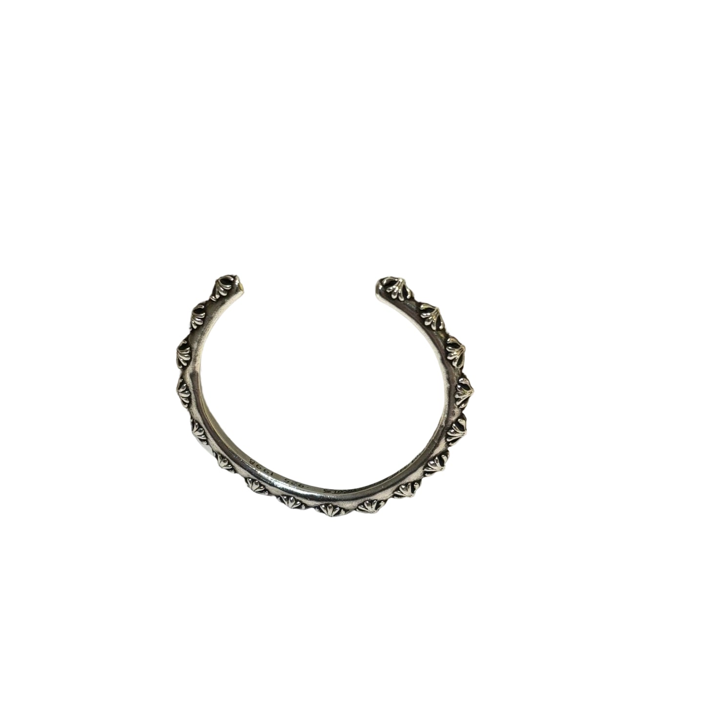 Chrome Hearts Cross Band Bangle Bangle .925 Sterling Silver with repeating cross motif
