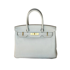 Hermes Birkin 30 White Gold Hardware A Stamp
