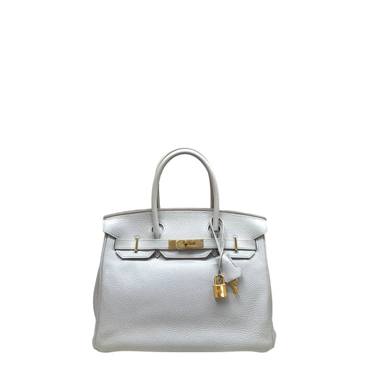 Hermes Birkin 30 White Gold Hardware A Stamp