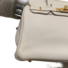 Hermes Birkin 30 White Gold Hardware A Stamp