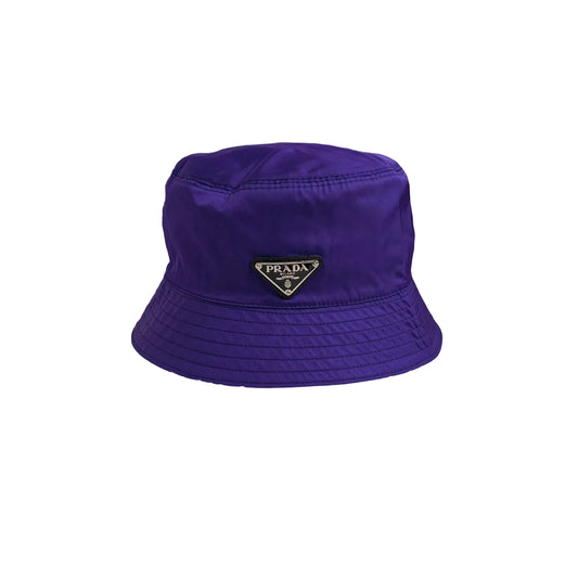 Sporty Archive Accent: Prada Blue-Purple Nylon Bucket Hat Size M