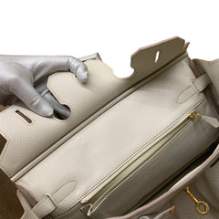 Hermes Birkin 30 White Gold Hardware A Stamp