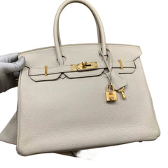 Hermes Birkin 30 White Gold Hardware A Stamp