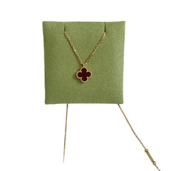 Van Cleef & Arpels (VCA) Sweet Alhambra Pendant | Rose Gold & Carnelian | 2025 Full Set | Pristine Condition