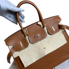 Hermès Birkin 30 Barenia Faubourg Fauve Silver Hardware (PHW) | Stamp A (2017) | Full Set with Certificate