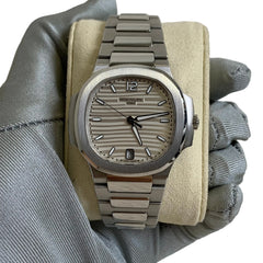 Patek Philippe Nautilus 7118/1A-010 | Silvery Opaline White Dial | 35.2mm Automatic | Full Set (Box & Papers)