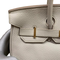 Hermes Birkin 30 White Gold Hardware A Stamp