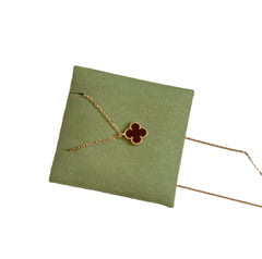 Van Cleef & Arpels (VCA) Sweet Alhambra Pendant | Rose Gold & Carnelian | 2025 Full Set | Pristine Condition